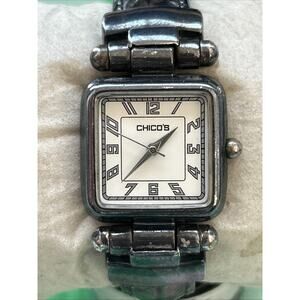 Chicos Dark Silver Tone Women’s Cuff Watch
